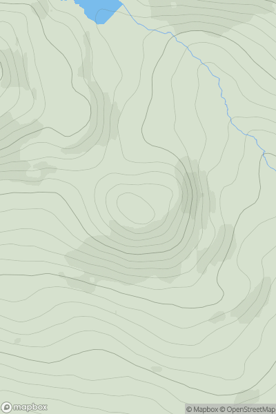 Thumbnail image for Creag Bhreac [Pitlochry to Braemar & Blairgowrie] [NN948617] showing contour plot for surrounding peak